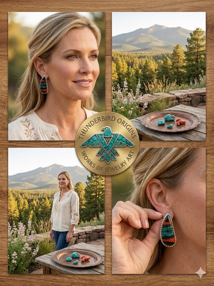 Bloodstone Teardrop Earrings in Sterling Silver-In Stock!