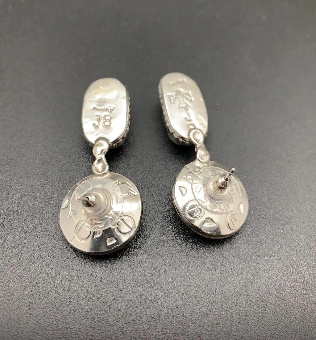 Keshi Pearl and Sterling Silver Concha Earrings-In Stock!