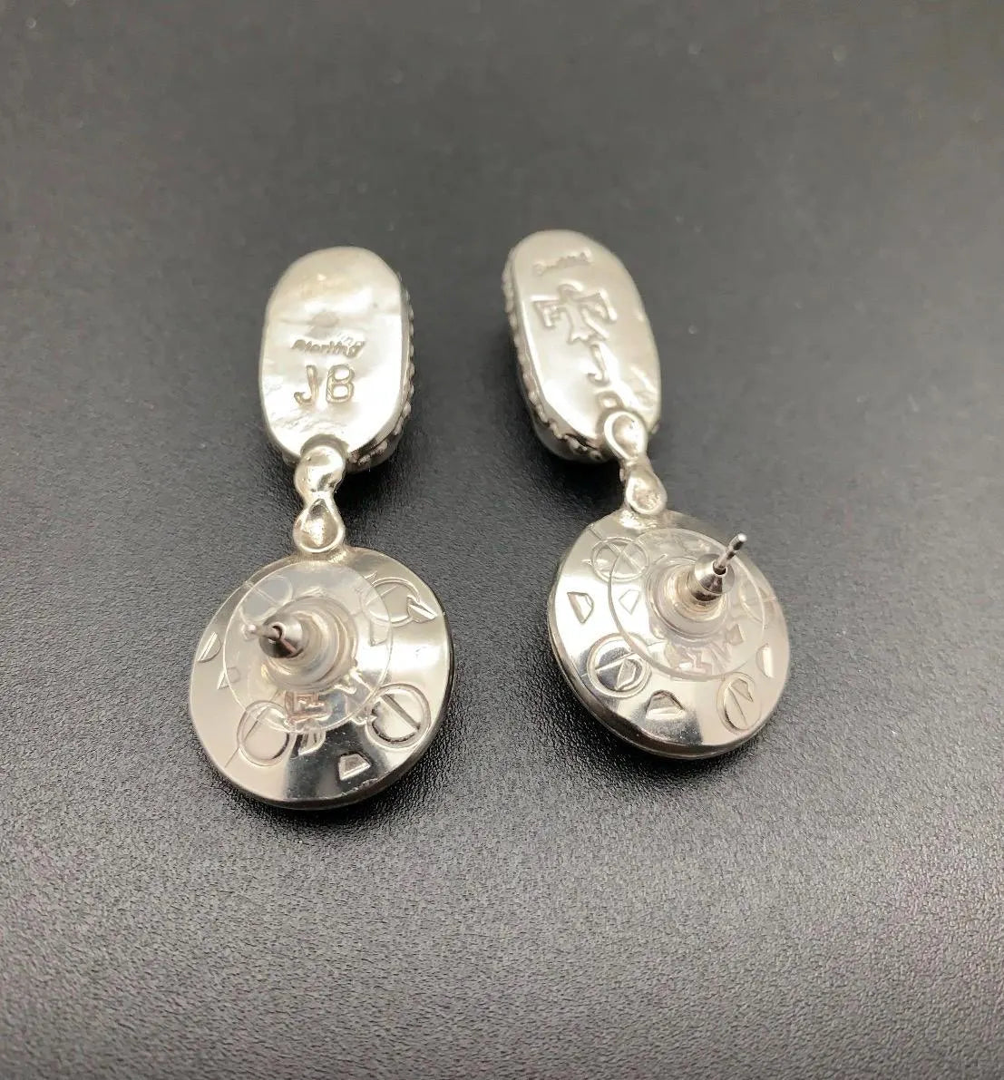 Keshi Pearl and Sterling Silver Concha Earrings-In Stock!