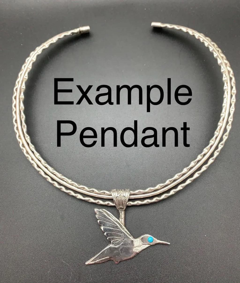 Sterling Silver 3-Prong Neck Ring (necklace)-In Stock