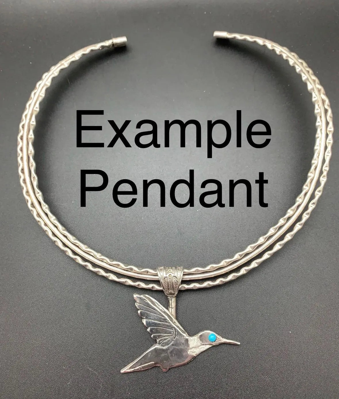 Sterling Silver 3-Prong Neck Ring (necklace)-In Stock