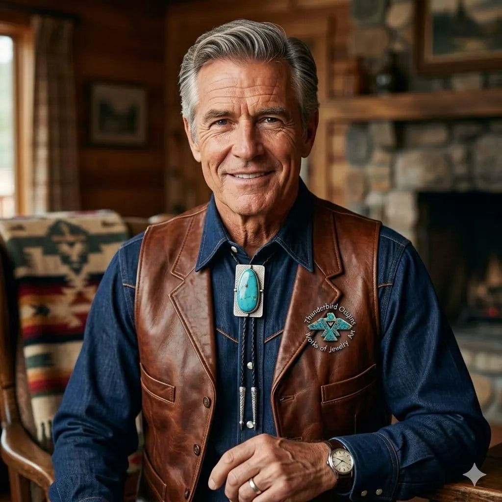 Oblong Turquoise & Sterling Silver Bolo-In Stock!