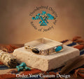 Square Sterling Bracelet w/Gold Accents & 4 Stones-In Stock & Custom Order