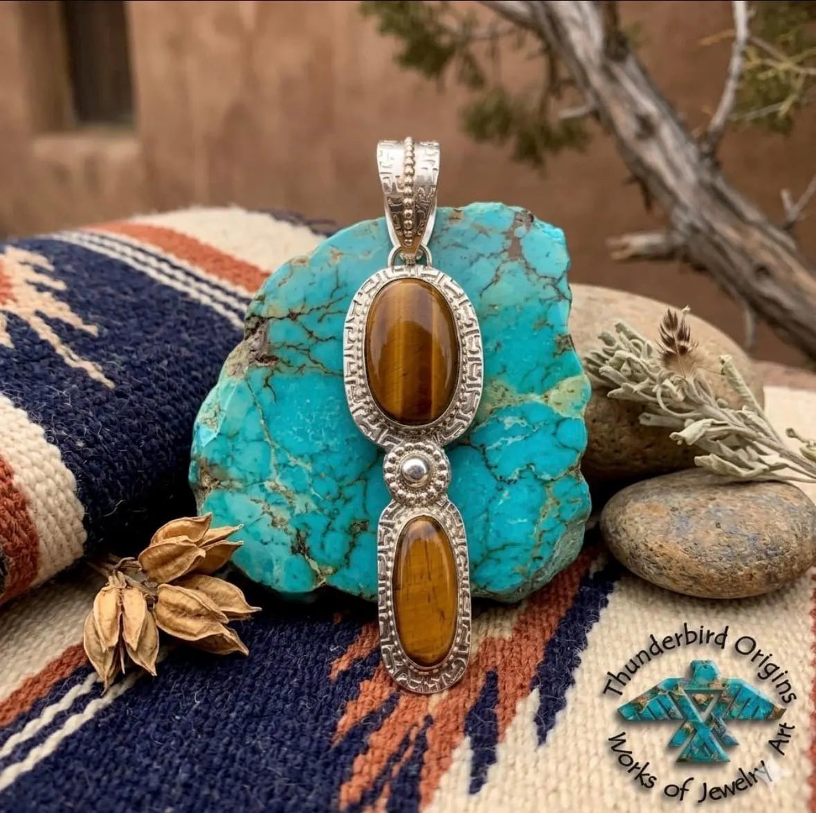 Tiger’s Eye & Sterling Silver Pendant-In Stock!