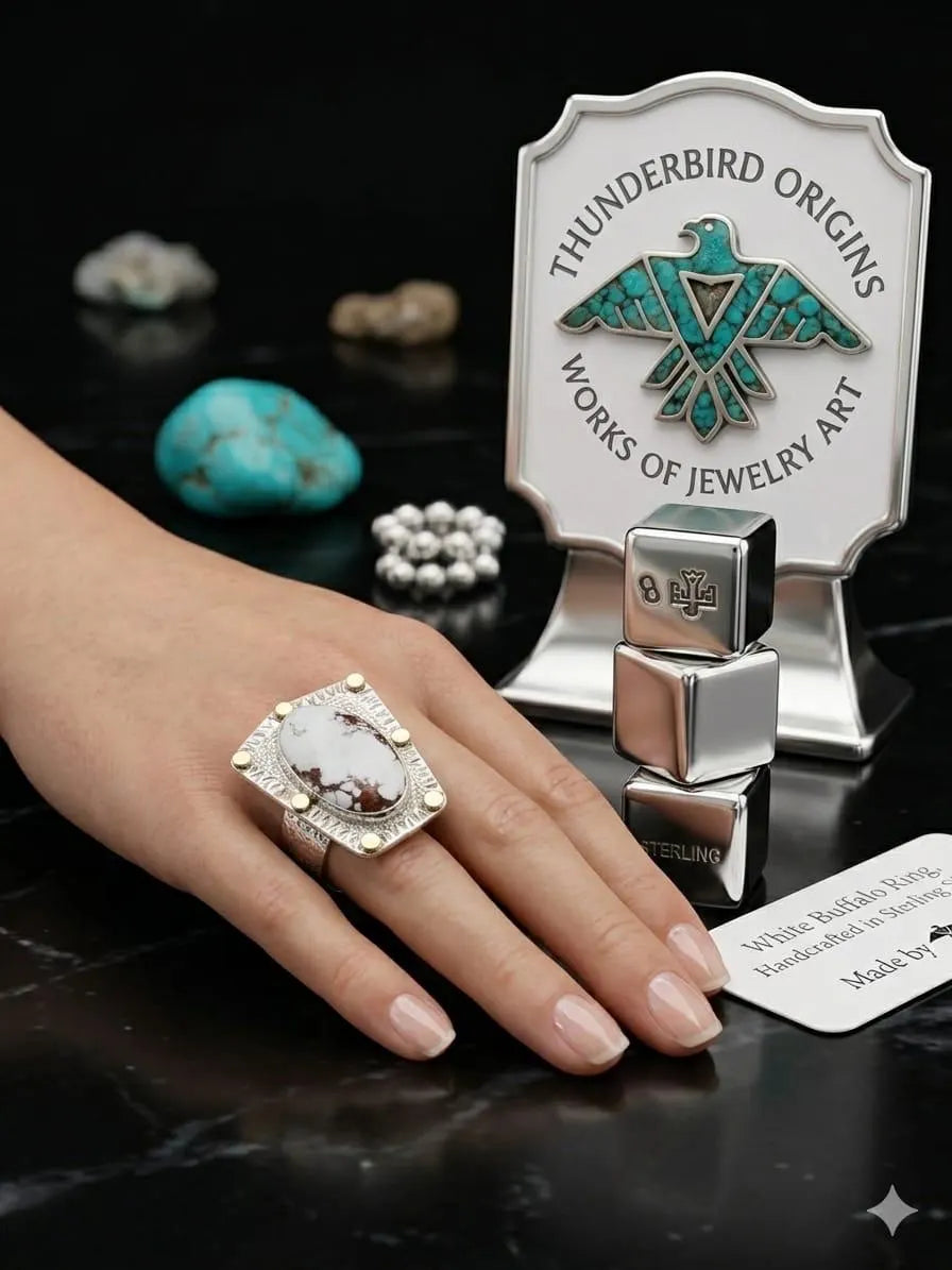 Wild Horse & Sterling Silver Ring with Gold Accents (adjustable)-In Stock!