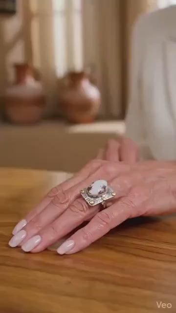Wild Horse & Sterling Silver Ring with Gold Accents (adjustable)-In Stock!